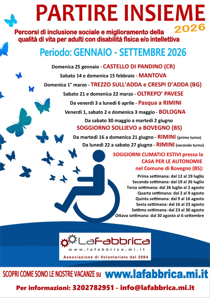 Programmazione Gennaio - settembre 2026