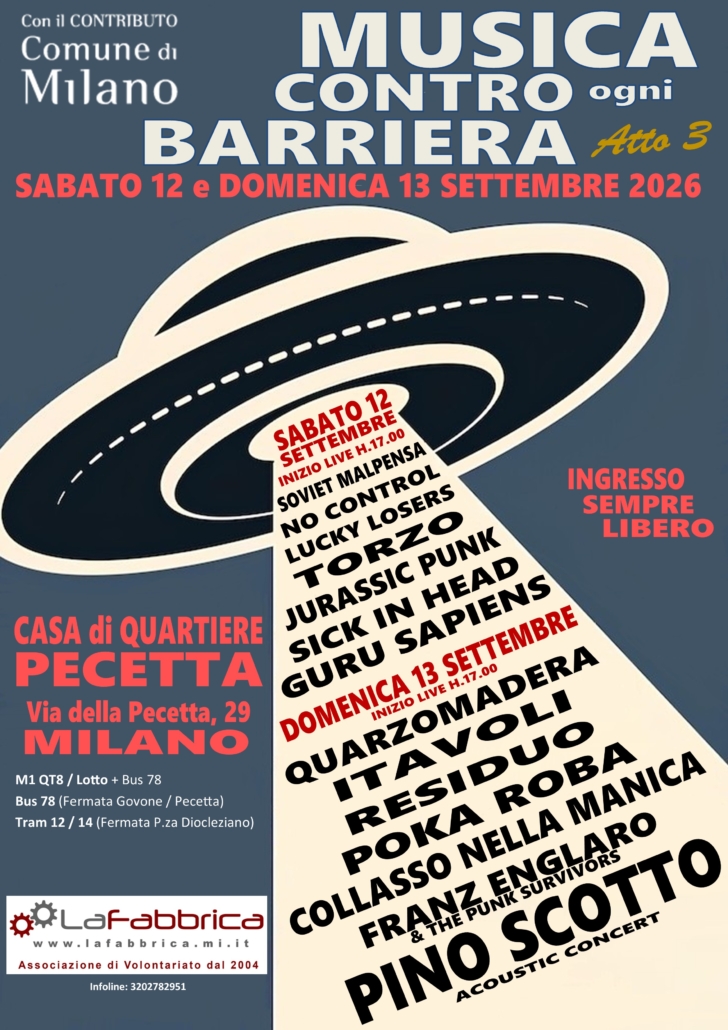 Flyer Musica contro ogni Barriera
