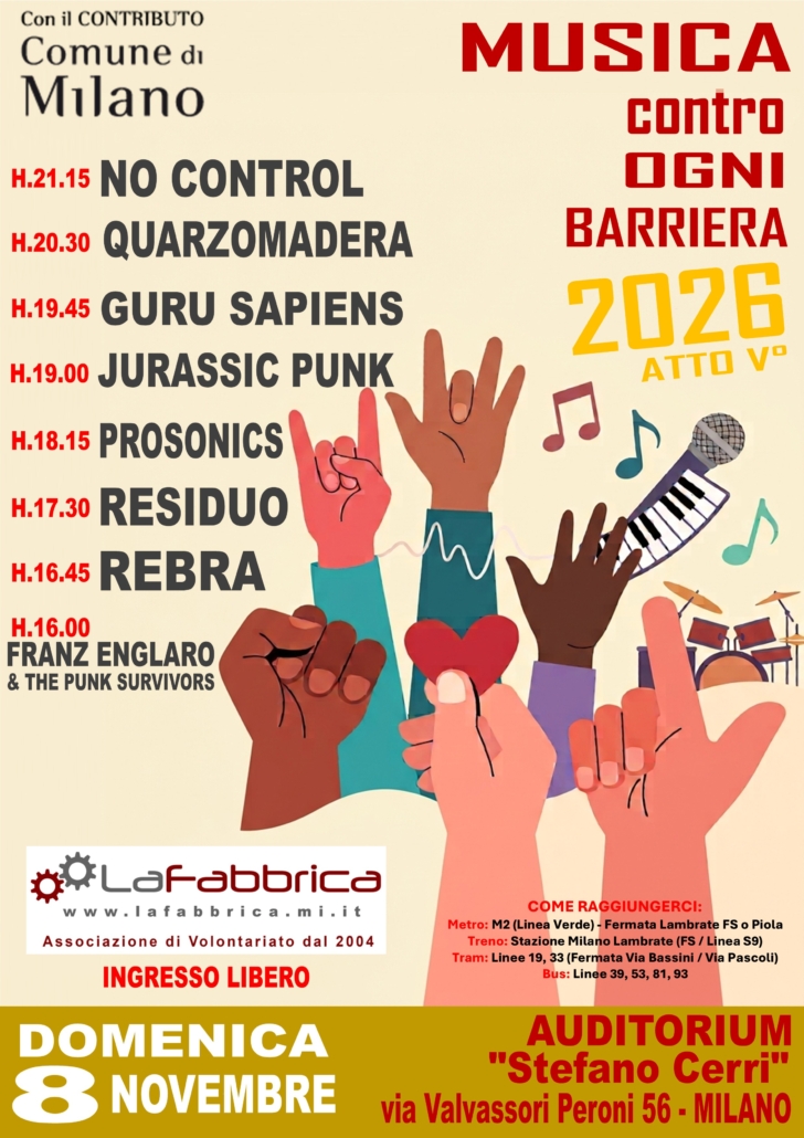 Musica contro ogni Barriera 2026